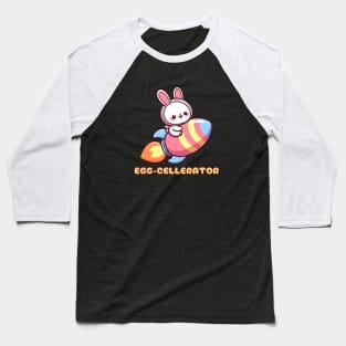 Egg-cellent Easter Bunny: Rocket Ride Baseball T-Shirt